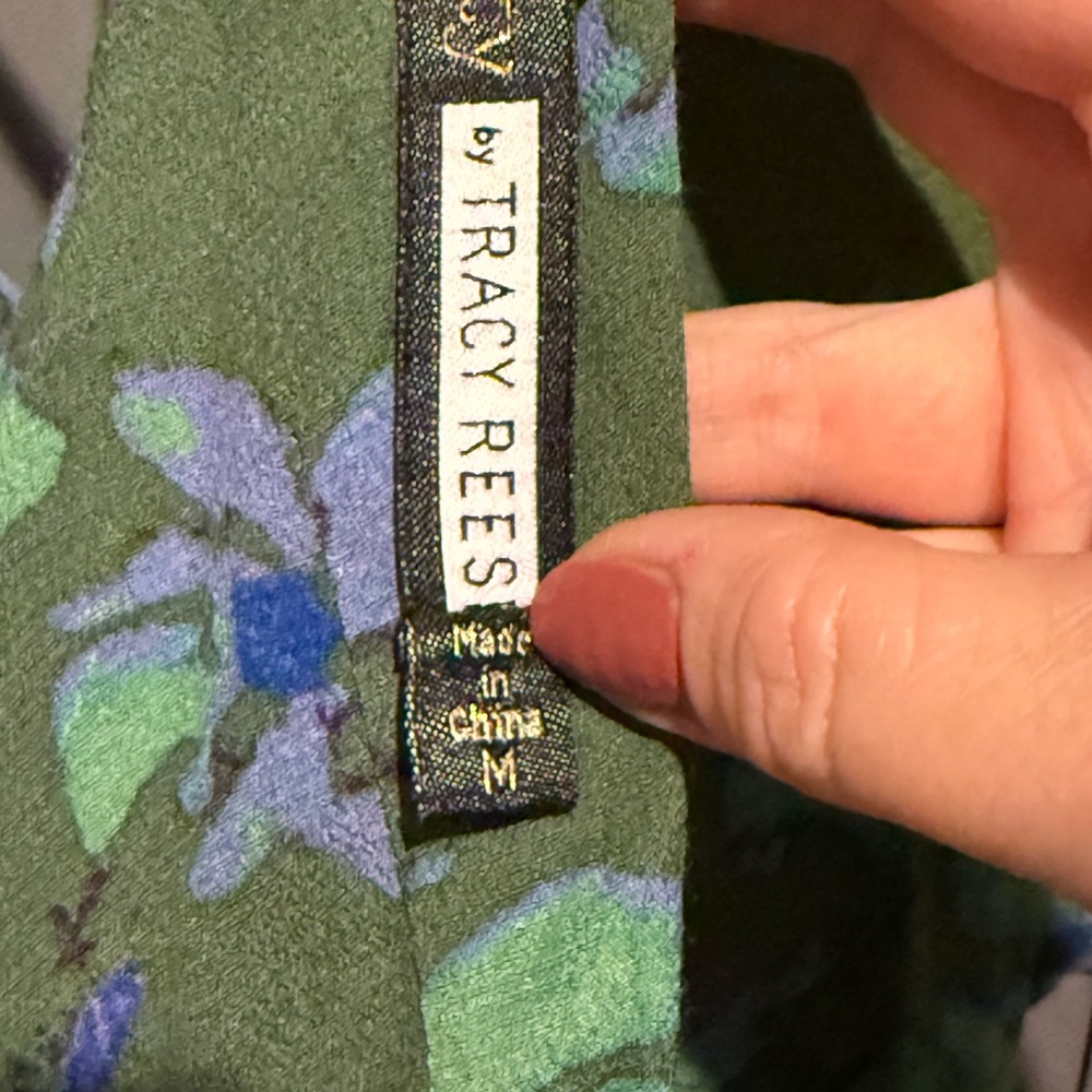 Tracy Reese Green and Blue Floral Dress - Picture 4 of 7